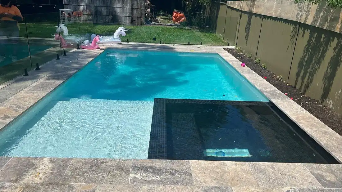 Completed pool tiling project by SM Tiling
